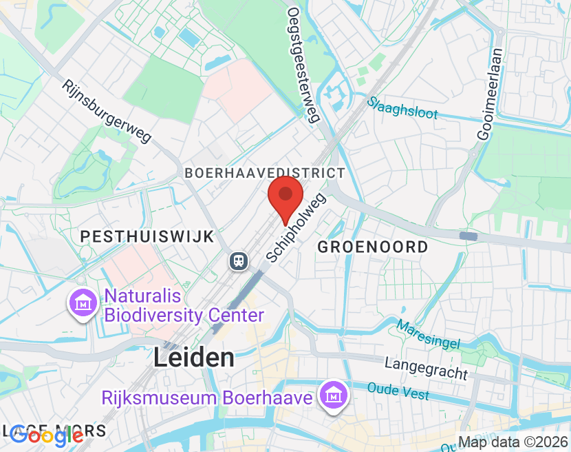 Kaart van Leiden Schipholweg 66, 2316 XE Leiden