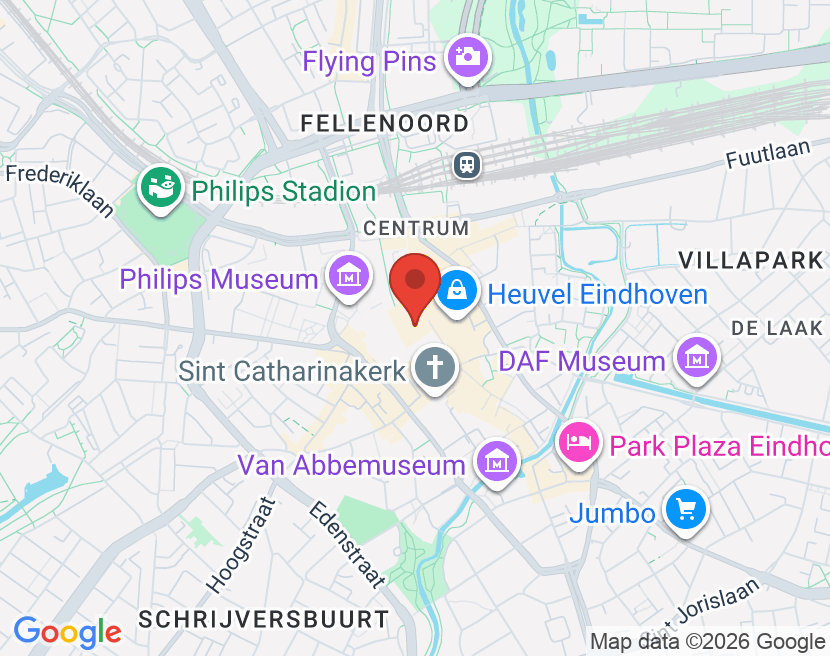 Kaart van Eindhoven Jan van Hooffstraat 8 F, 5611 ED Eindhoven
